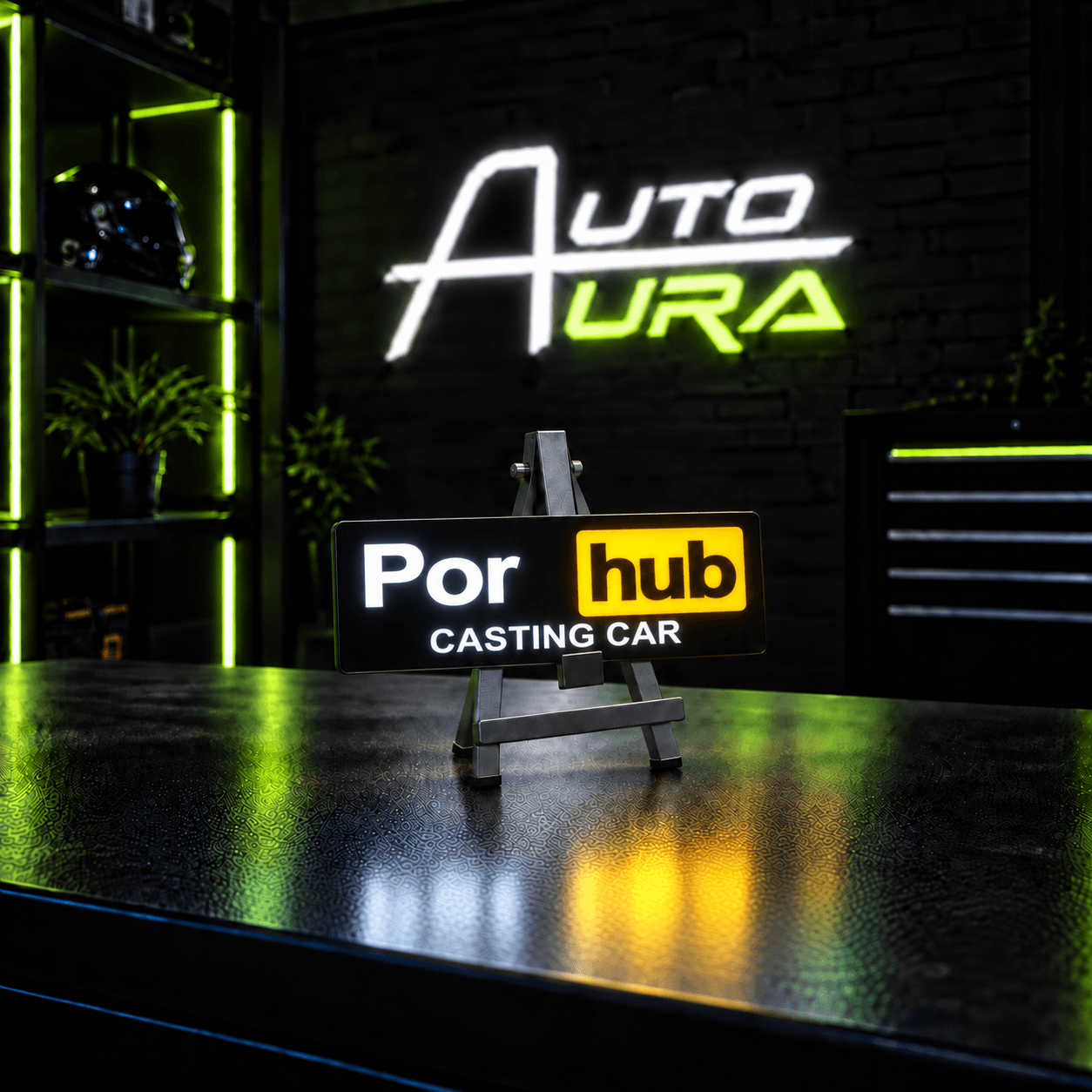 ELGlow™ PornHub Casting Car LED stiker — animirani prikaz osvjetljenja
